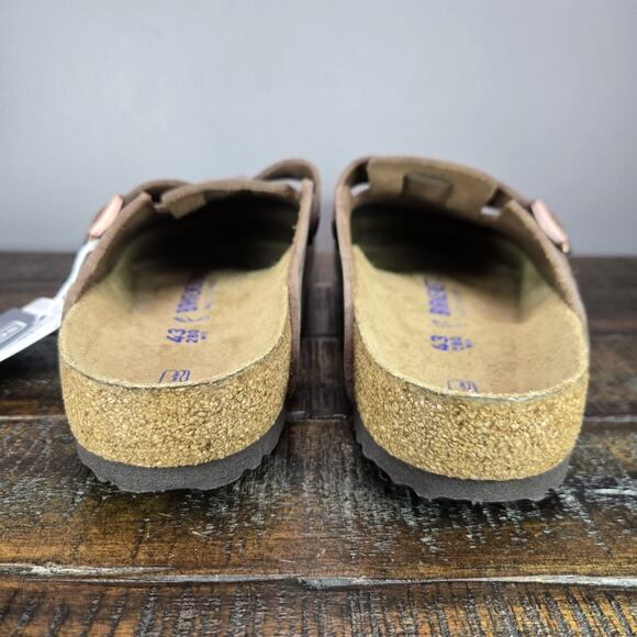 NEW Birkenstock Boston Mens Size 10 EU 43 Regular Clog Shoes Brown Leather Soft - Picture 4 of 11